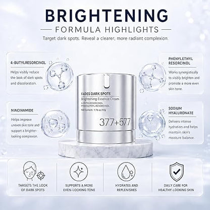 Dark Spot Remover for Face and Body, 1.76 Fl Oz, Dark Spot Corrector Cream with 377 577 Brightening Formula, for Uneven Skin Tone, Sun Spots, Age Spots and Discoloration, Skincare Gift for Women