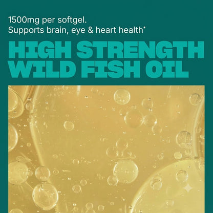 Swisse Wild Fish Oil Omega 3 Supplements for Women and Men | EPA DHA Fish Oil Supplements | Odorless - Helps Support Brain, Eye and Heart Health | High Strength 3000 mg | 400 Softgel Pills